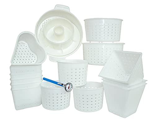 16 pcs cheesemaking kit punched cheese mold press