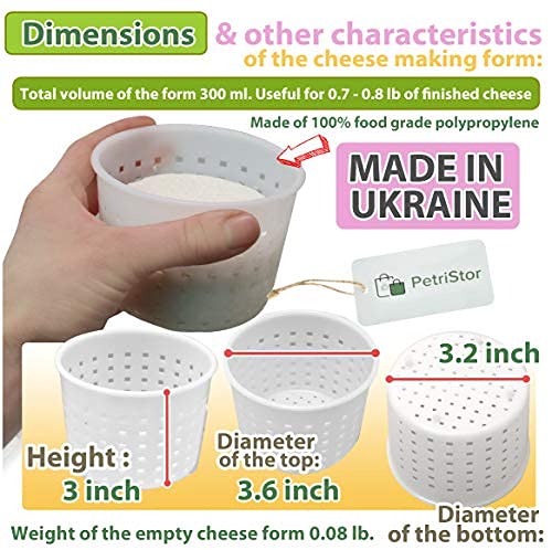 16 pcs cheesemaking kit punched cheese mold press