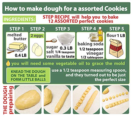 12 Cookie (assorted) Aluminum Marker assorted Russian Pastry Cookies