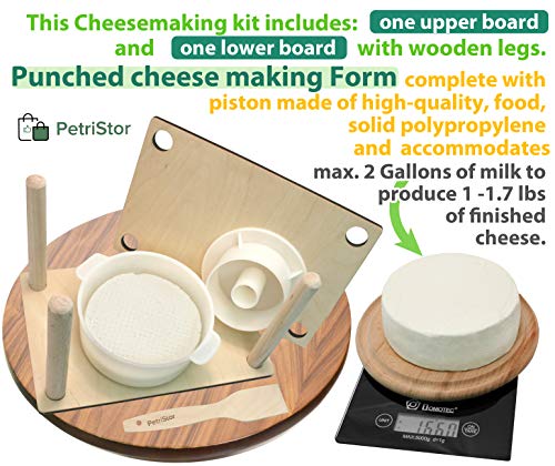 Сheese Making Kit 12 in (Cheese Press + 1 Cheese Making mold 1.2 L)
