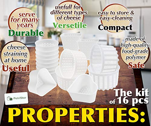 16 pcs Cheesemaking Kit №3 Strainer cheese Press Mold