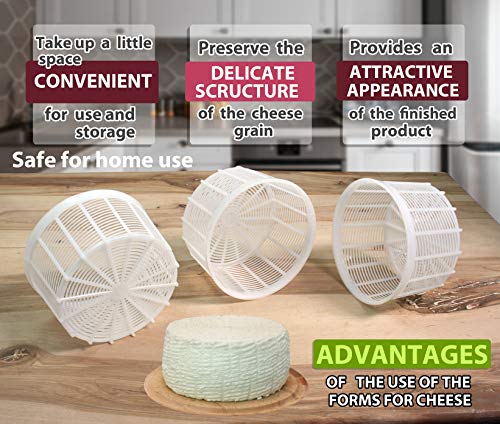 3 pcs Cheesemaking Kit Strainer cheese Basic Cheese Mold 1.15 liters