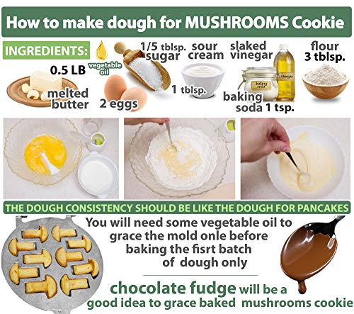 Sweet Pastry Maker Russian Cookie Mushrooms Baker by PetriStor