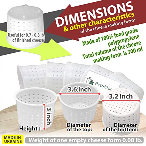 10 pcs Cheesemaking Kit Strainer cheese Basic Cheese Mold 300 ml