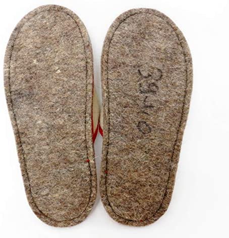 Sauna Banya Slippers for Woman Queen Bath House 100% Natural Wool Felt