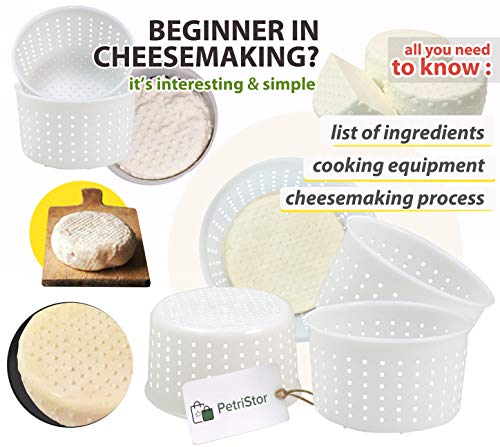 5 pcs Cheesemaking Kit Strainer cheese Basic Cheese Mold 0.65l