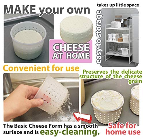 16 pcs cheesemaking kit punched cheese mold press