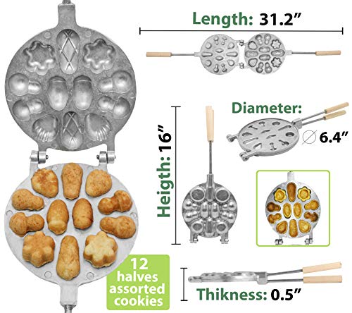 12 Cookie (assorted) Aluminum Marker assorted Russian Pastry Cookies