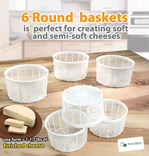 6 pcs Cheesemaking Kit Strainer cheese Basic Cheese Mold 1.15 liters