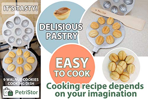 Walnut Cookie Mold Maker 9 Halves Nuts Oreshki Russian Soviet
