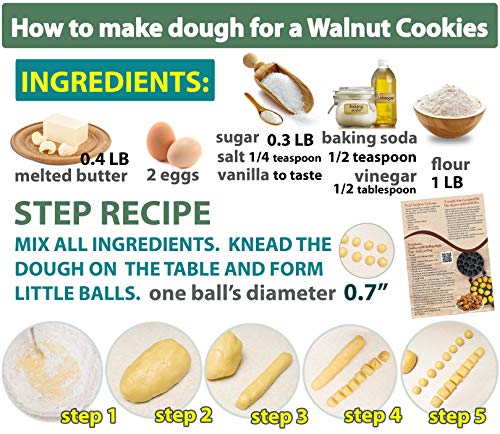 Big Walnut Cookie (Oreshek) Maker 9 nut Non-Stick Cookies Pastry