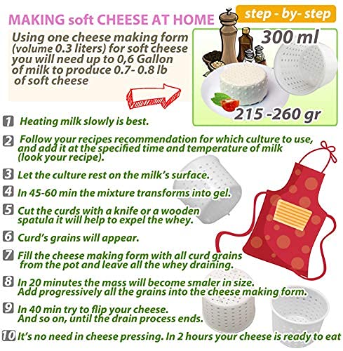 16 pcs cheesemaking kit punched cheese mold press