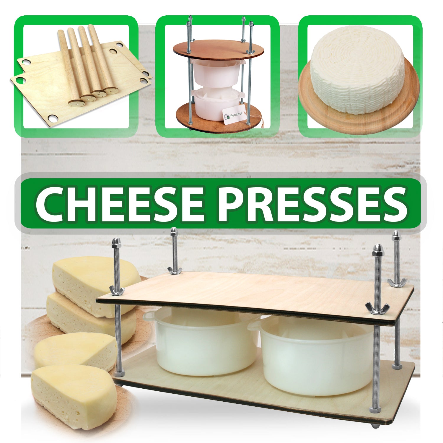 Cheese presses