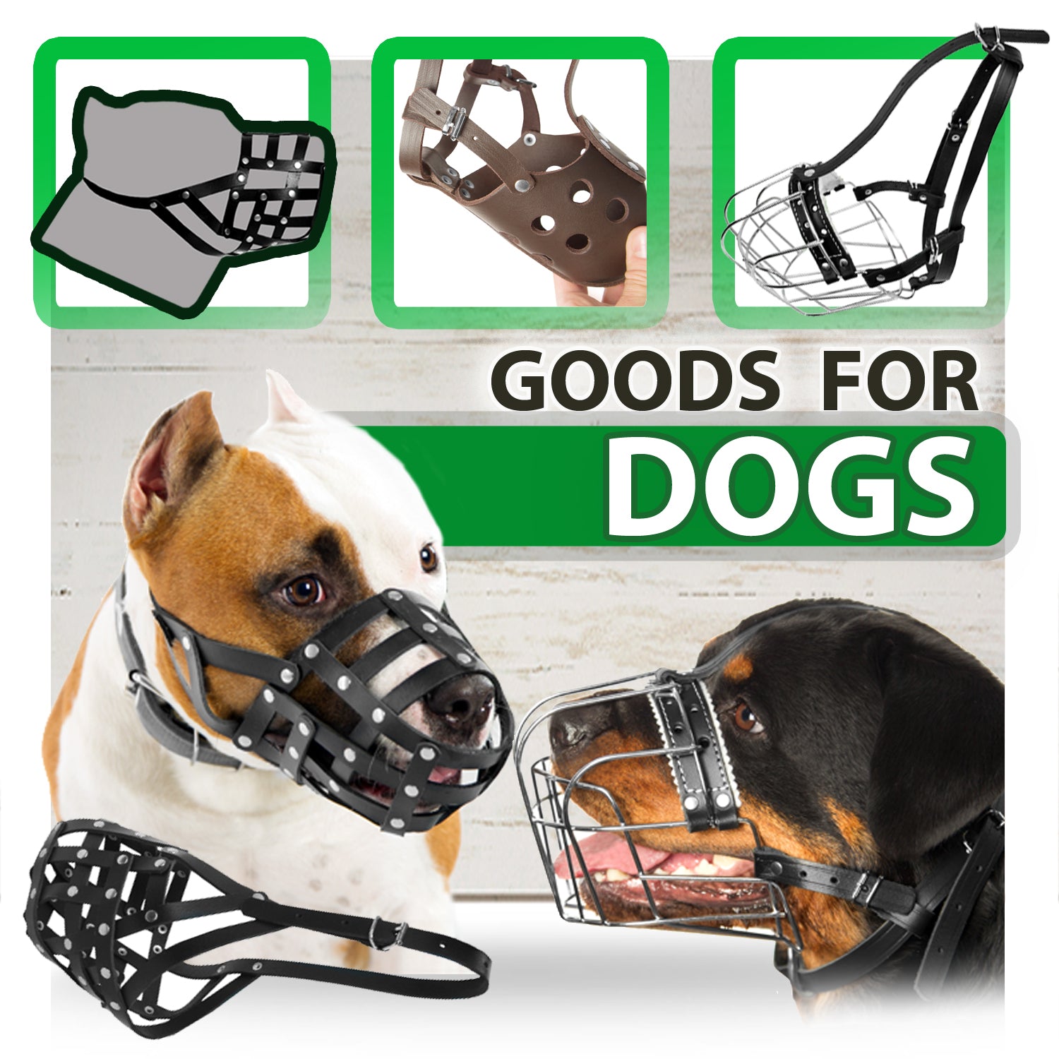 Dogs muzzles