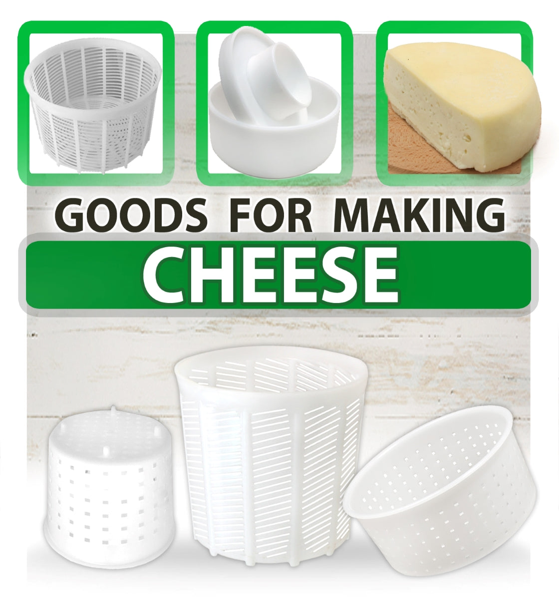 Goods for making cheese