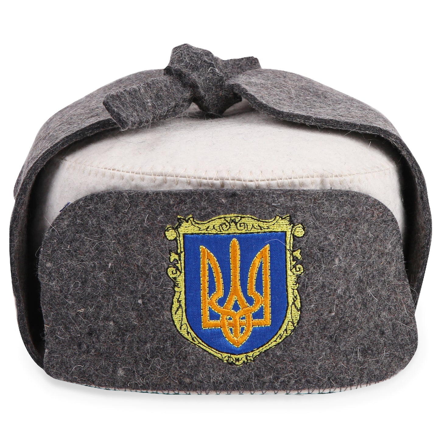 PetriStor Traditional Sauna Hat Earflap - Sauna Hat for Women - Wool Sauna Hat - Sauna Hat for Men - Bathhouse hat - Natural Felt Sauna Cap (Gray)