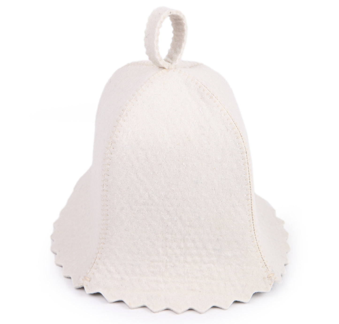 PetriStor Sauna Hat Standard - Sauna Hat for Women - Wool Sauna Hat - Sauna Hat for Men - Bathhouse hat - Natural Felt Sauna Cap (White)