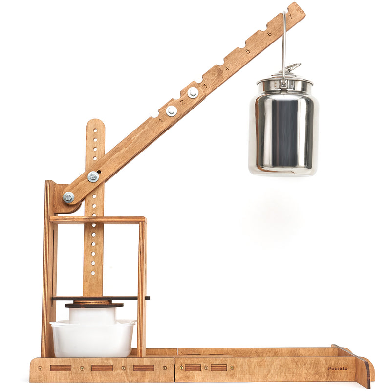 DUTCH PRESS, WOODEN CHEESE PRESS (2 Cheese Making mold 1.2 L) pressure up to 270 pounds