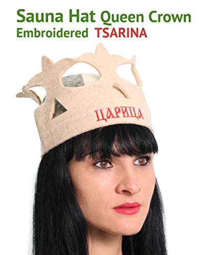 PetriStor Sauna Hat Queen Crown Wool Felt Banya 100% Natural Made in Ukraine