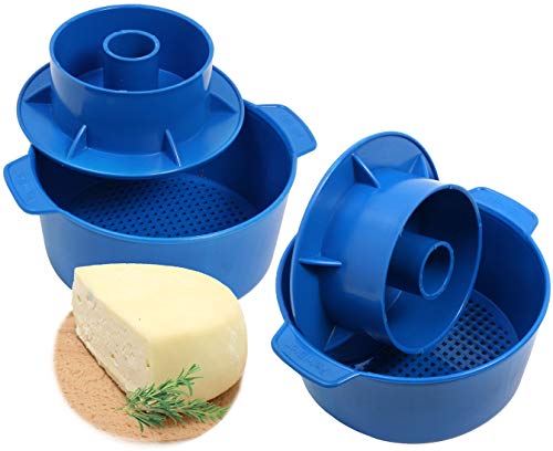 2 pcs Cheesemaking Kit With Follower Piston 1,2 l Color blue