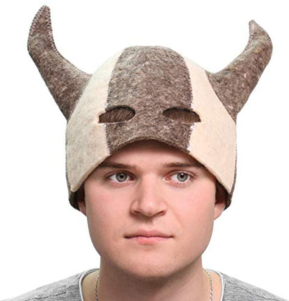 Sauna Hat for Man Wool Felt Care Bath SPA Executioner, Hangman Natural