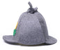 PetriStor Sauna Hat Sherlock Holmes - Sauna Hat for Men - Wool Sauna Hat - Sauna Hat for Women - Bathhouse hat - Natural Felt Sauna Cap (Gray)