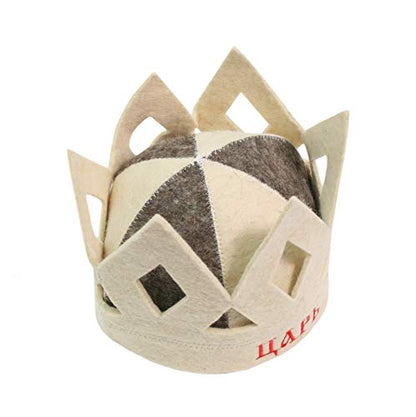 Sauna Hat King Crown Wool Felt Banya 100% Natural