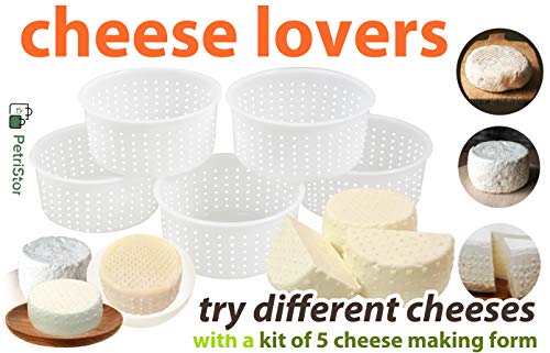 5 pcs Cheesemaking Kit Strainer cheese Basic Cheese Mold 0.75 liters