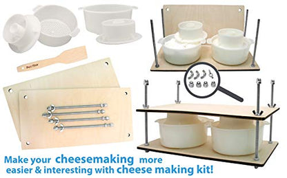 Сheese Making Kit 16 in (Metal Guides + 2 Making mold 1.2 L)