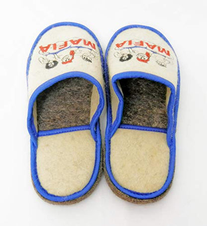 Sauna Banya Slippers for Men "Mafia" Bath House Wool Felt