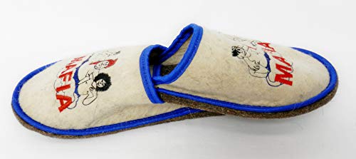 Sauna Banya Slippers for Men "Mafia" Bath House Wool Felt