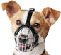 №1 Dog Chrome Metal Muzzles Wire Basket Adjustable Leather Straps Snout Circumference of Metal Muzzle is 6.6-7.8 in The Length is 2.5-2.7 in