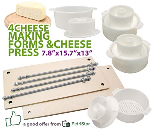 Сheese Making Kit 16in (Metal Guides 13 in+4 Cheese Making mold 1.2 L)