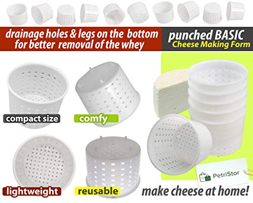 10 pcs Cheesemaking Kit  Strainer cheese Basic Cheese Mold 300 ml