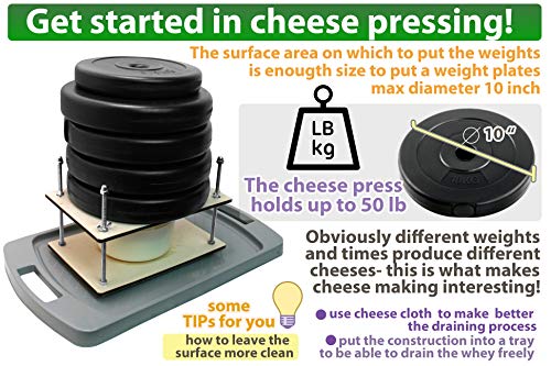 Сheese Making Kit 12 in (Metal Guides+1 Cheese Making mold 1.2 L)