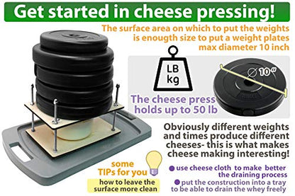 Сheese Making Kit 12 in (Metal Guides+1 Cheese Making mold 1.2 L)