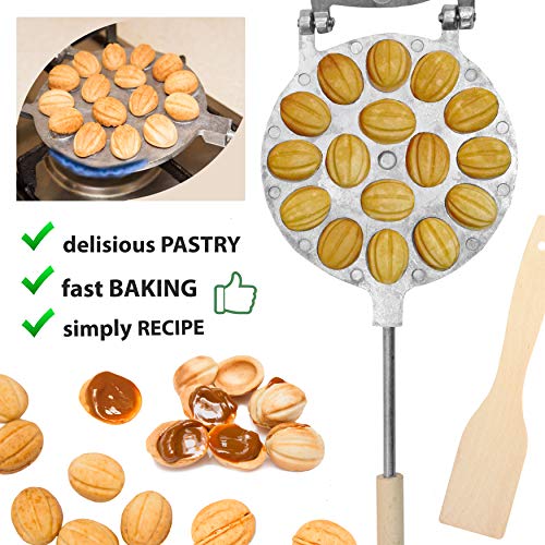 Walnut Cookie Mold (Oreshek) Maker 16 nut by PetriStor