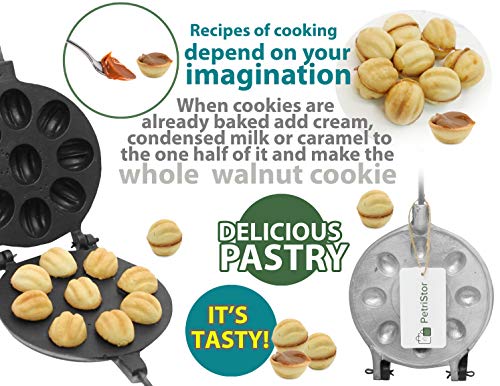 Big Walnut Cookie (Oreshek) Maker 9 nut Non-Stick Cookies Pastry