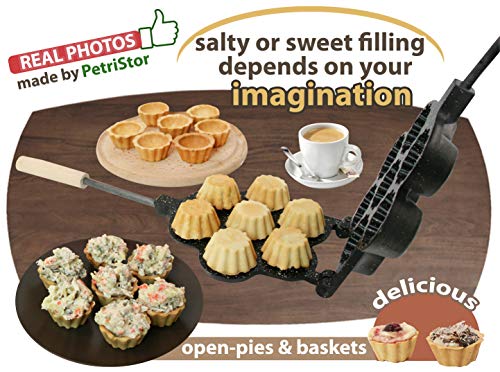 Cupcake maker Mini Muffins Open Pies Non-stick coating granite stone