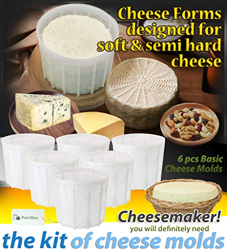 6 pcs Cheesemaking Kit Strainer Cheese Basic Cheese Mold 1.75 l