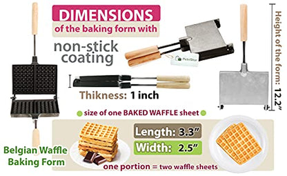 Belgian Viennese Waffle Maker Cookie Non-stick Cookies Pastry