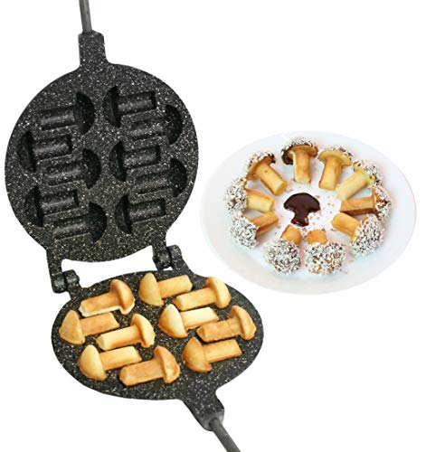 10 Mushrooms Cookie Mold Non-stick Coating granite stone Cookie Presses