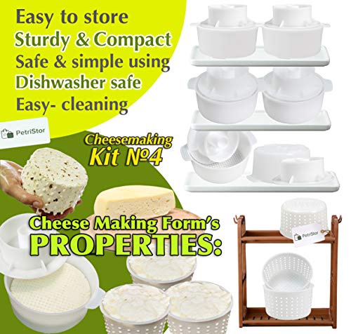 9 pcs Cheesemaking Kit №4 Punched Сheese Mold Press Strainer