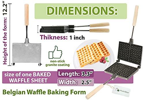 Belgian Viennese Waffle Maker Cookie Non-stick granite coating