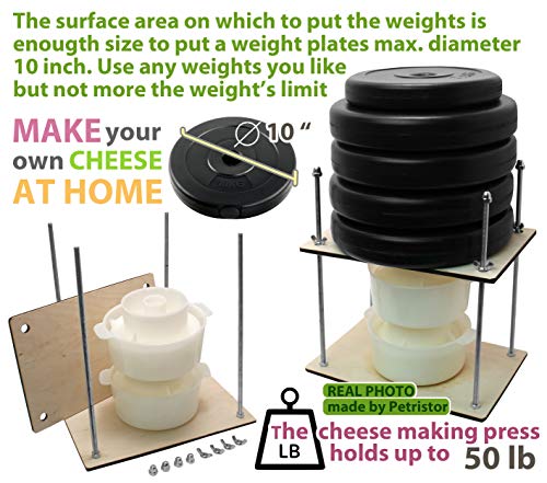 Сheese Making Kit 12 in(Metal Guides 13 in+2 Cheese Making mold 1.2 L)