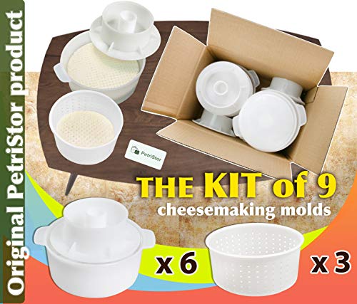 9 pcs Cheesemaking Kit №4 Punched Сheese Mold Press Strainer