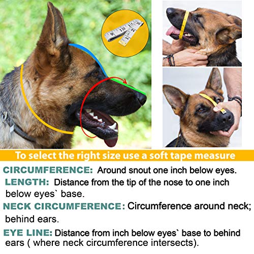 Dog Chrome Metal Muzzles Wire Basket Adjustable Leather Straps German Shepherd Reinforced (№2) Snout Circumference is 11.4-13.5 in, Length is 3.9-5.1 in. by PetriStor