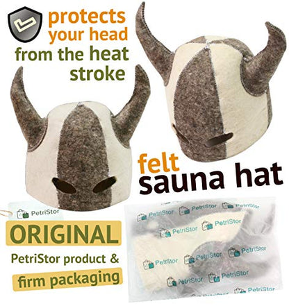 Sauna Hat for Man Wool Felt Care Bath SPA Executioner, Hangman Natural