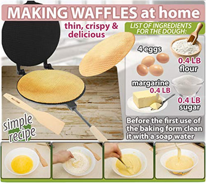 Waffle Maker round form Non-stick Cookies Pastry