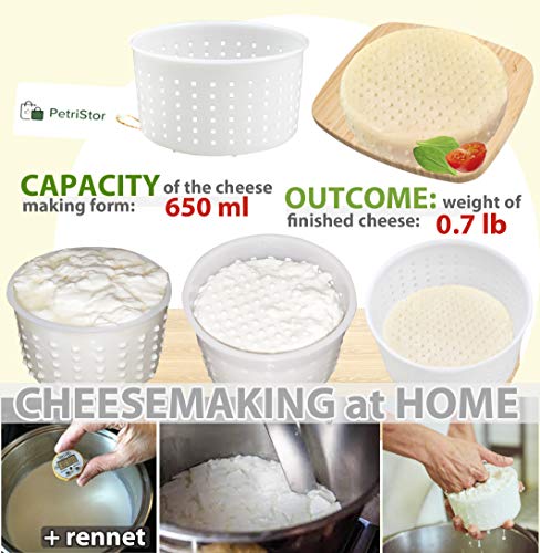 5 pcs Cheesemaking Kit  Strainer cheese Basic Cheese Mold 0.65l